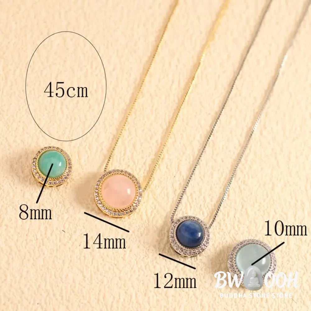 Buddha Stones Natural Rose Quartz Multiple Crystal Bead Inlay Healing Necklace - Necklace