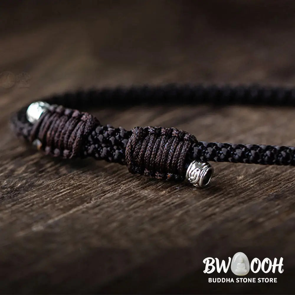 Buddha Stones Natural Round Jade Gray Jade Peace Buckle Luck Necklace Pendant - BWOOOH - Necklaces &amp; Pendants