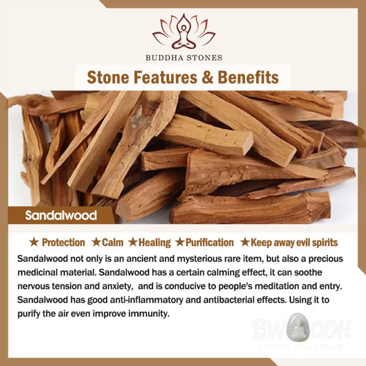 Buddha Stones Natural Sandalwood Peach Blossom Small Leaf Red Sandalwood Ruyi Charm Protection Bracelet - Bracelet