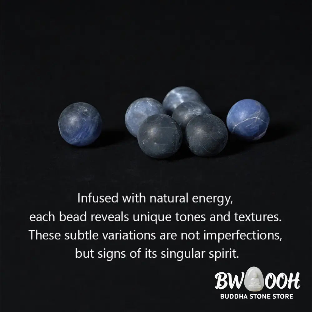 BWOOOH Natural Sodalite Grey Jasper Om Mani Padme Hum Har