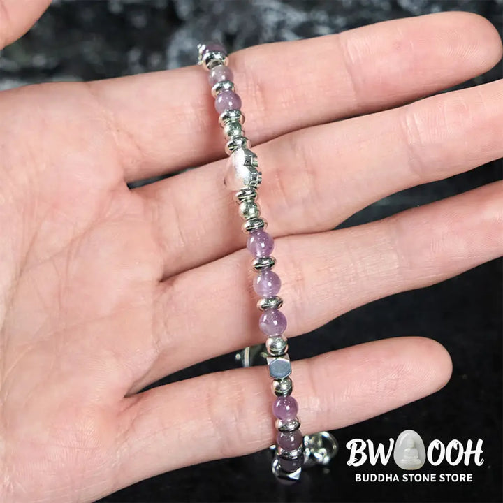 Buddha Stones Natural Stone Amazonite Amethyst Lazurite Rose Quartz Heart Positive Balance Bracelet - BWOOOH - Bracelet