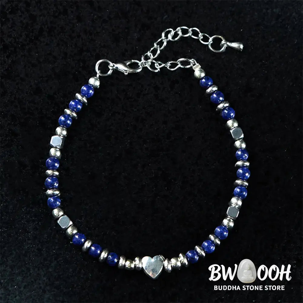 Buddha Stones Natural Stone Amazonite Amethyst Lazurite Rose Quartz Heart Positive Balance Bracelet - BWOOOH - Bracelet