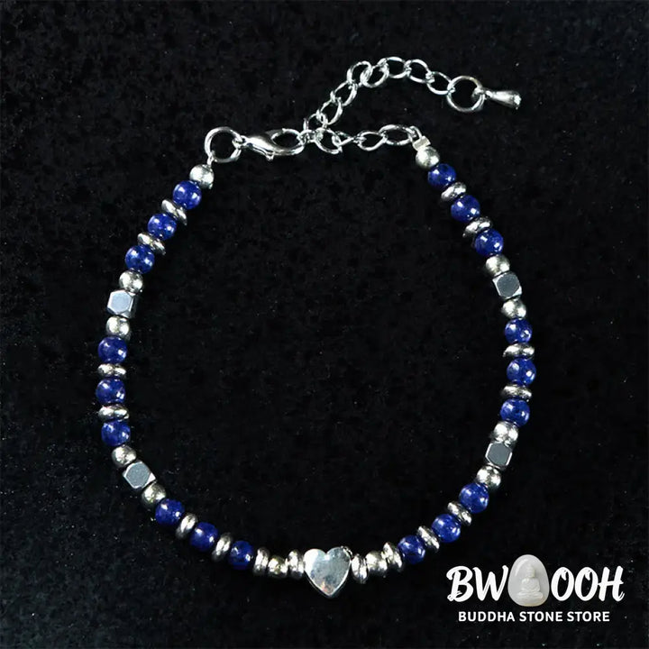 Buddha Stones Natural Stone Amazonite Amethyst Lazurite Rose Quartz Heart Positive Balance Bracelet - BWOOOH - Bracelet