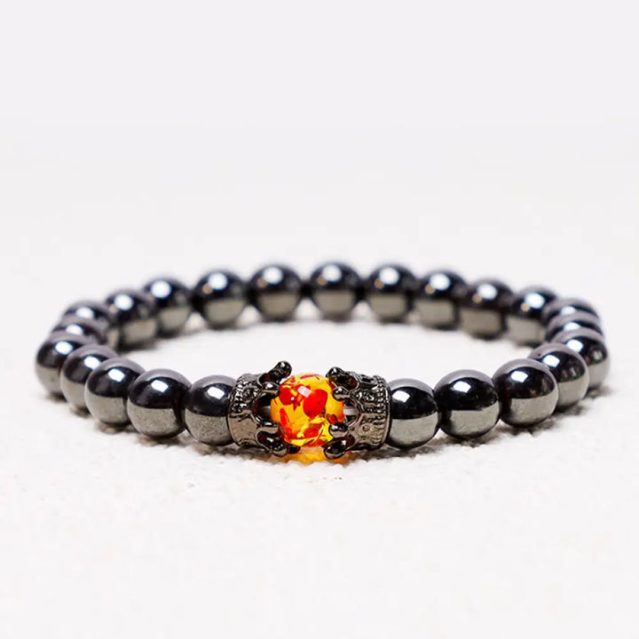 Buddha Stones Natural Stone King&amp;Queen Crown Healing Energy Beads Couple Bracelet - BWOOOH - Hematite - Bracelet