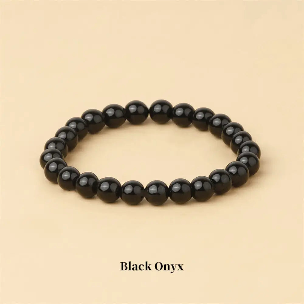 Buddha Stones Natural Stone Quartz Healing Beads Bracelet - BWOOOH - 6mm / Black Onyx - Bracelet