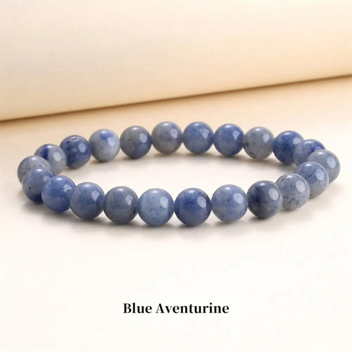 Buddha Stones Natural Stone Quartz Healing Beads Bracelet - BWOOOH - 6mm / Blue Aventurine - Bracelet