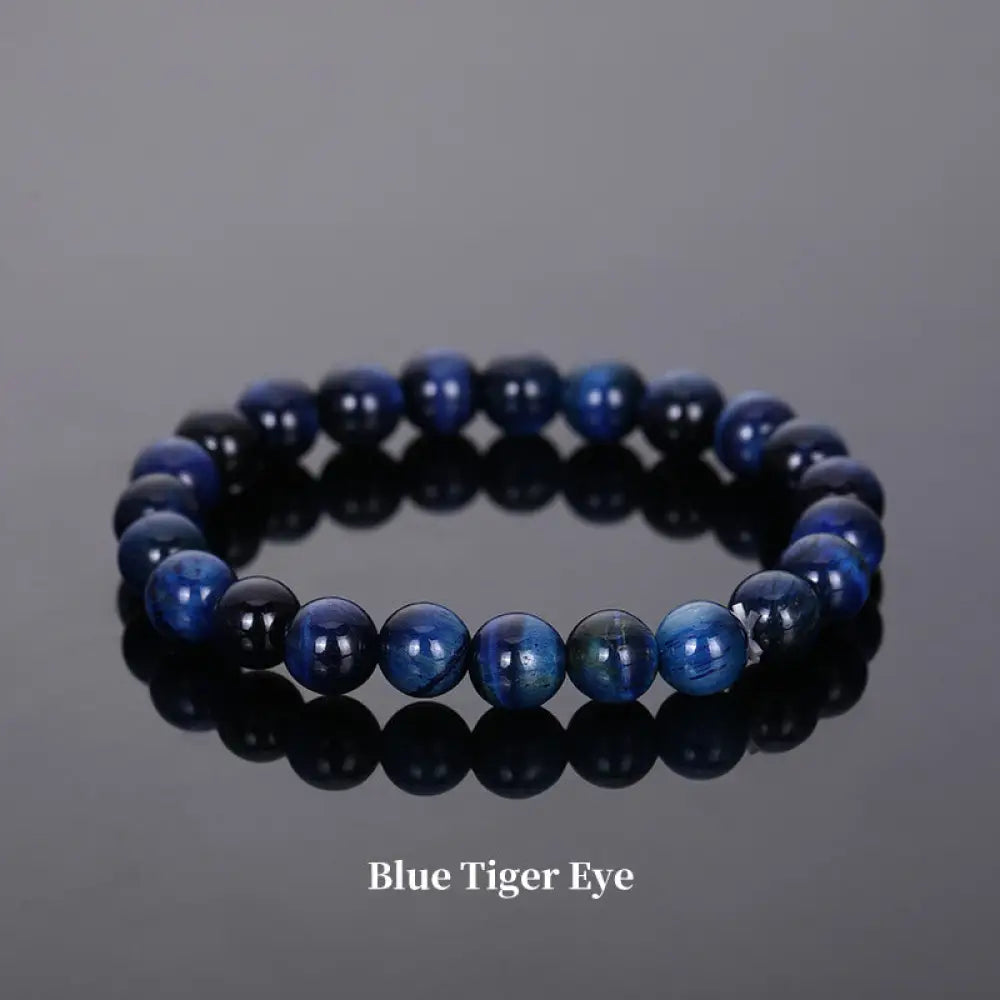 Buddha Stones Natural Stone Quartz Healing Beads Bracelet - BWOOOH - 6mm / Blue Tiger Eye - Bracelet