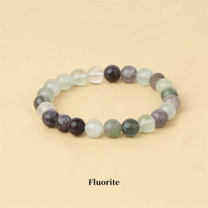 Buddha Stones Natural Stone Quartz Healing Beads Bracelet - BWOOOH - 6mm / Fluorite - Bracelet