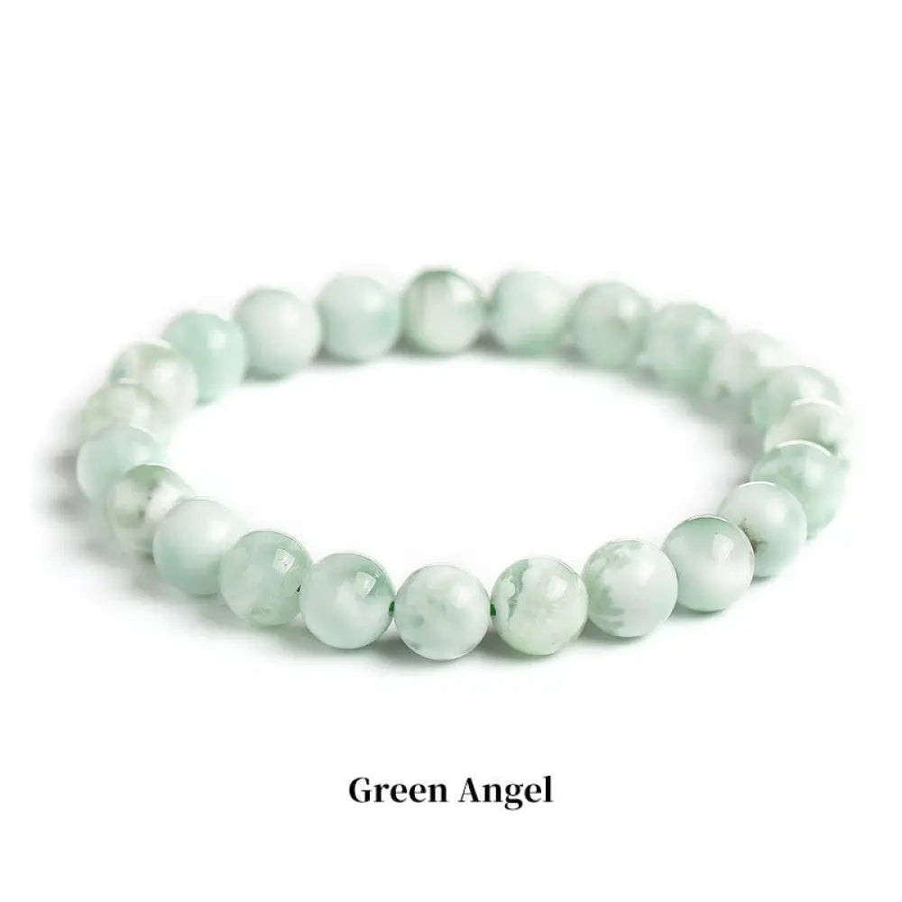 Buddha Stones Natural Stone Quartz Healing Beads Bracelet - BWOOOH - 6mm / Green Angel - Bracelet