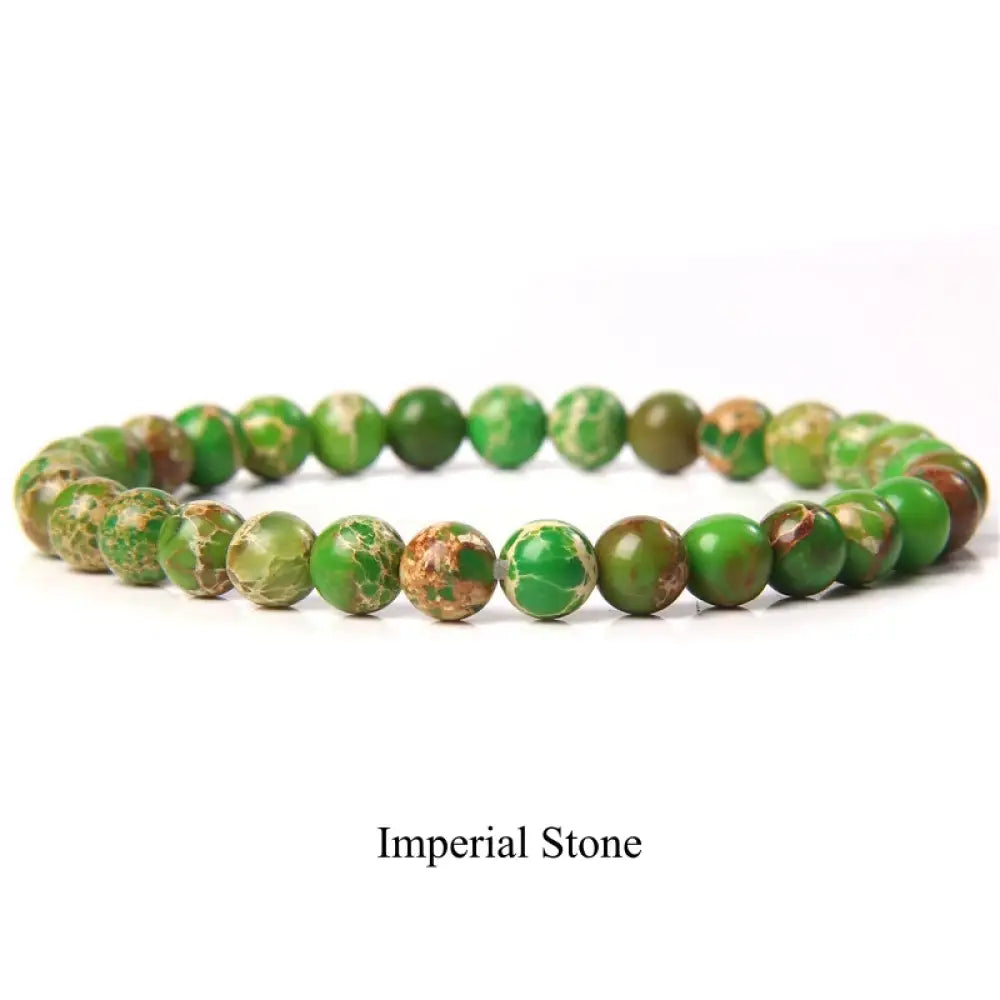 Buddha Stones Natural Stone Quartz Healing Beads Bracelet - BWOOOH - 6mm / Imperial Stone - Bracelet