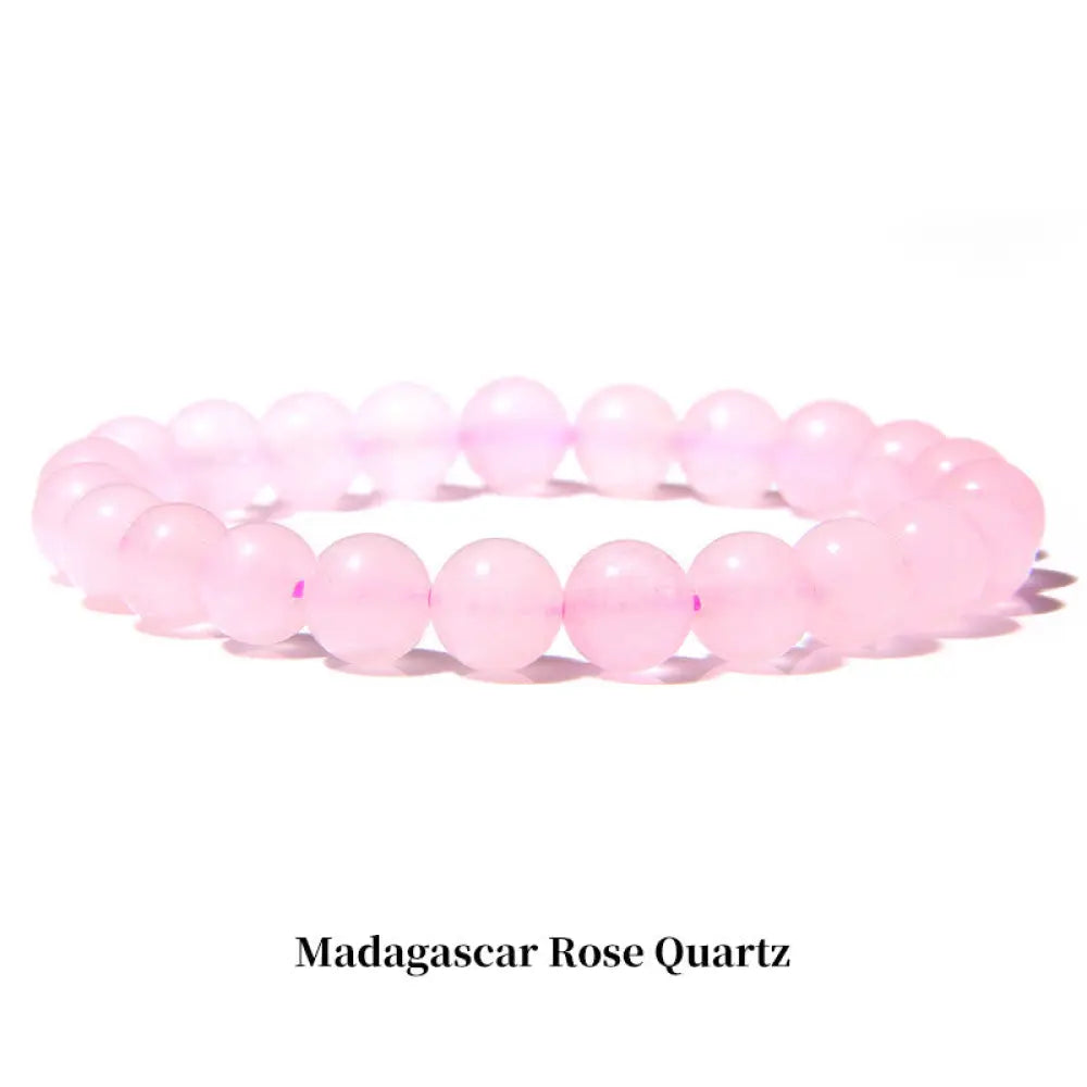 Buddha Stones Natural Stone Quartz Healing Beads Bracelet - BWOOOH - 6mm / Madagascar Rose Quartz - Bracelet