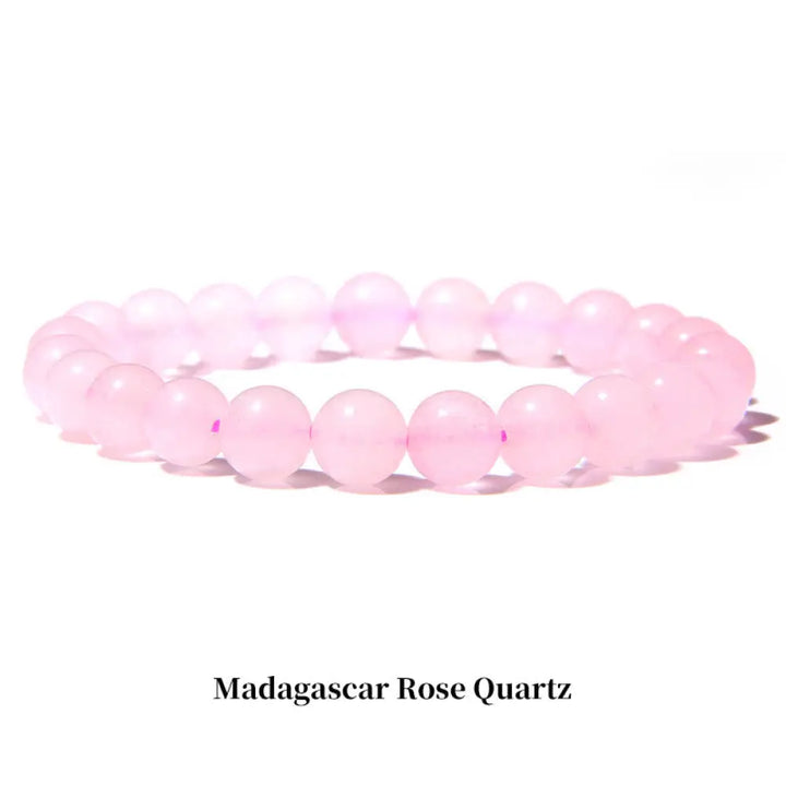 Buddha Stones Natural Stone Quartz Healing Beads Bracelet - BWOOOH - 6mm / Madagascar Rose Quartz - Bracelet
