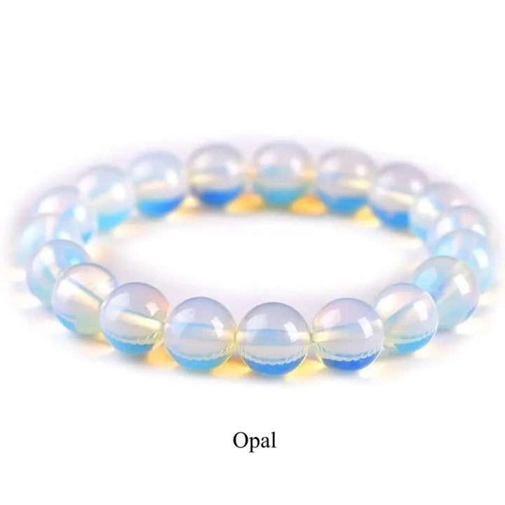 Buddha Stones Natural Stone Quartz Healing Beads Bracelet - BWOOOH - 6mm / Opal - Bracelet