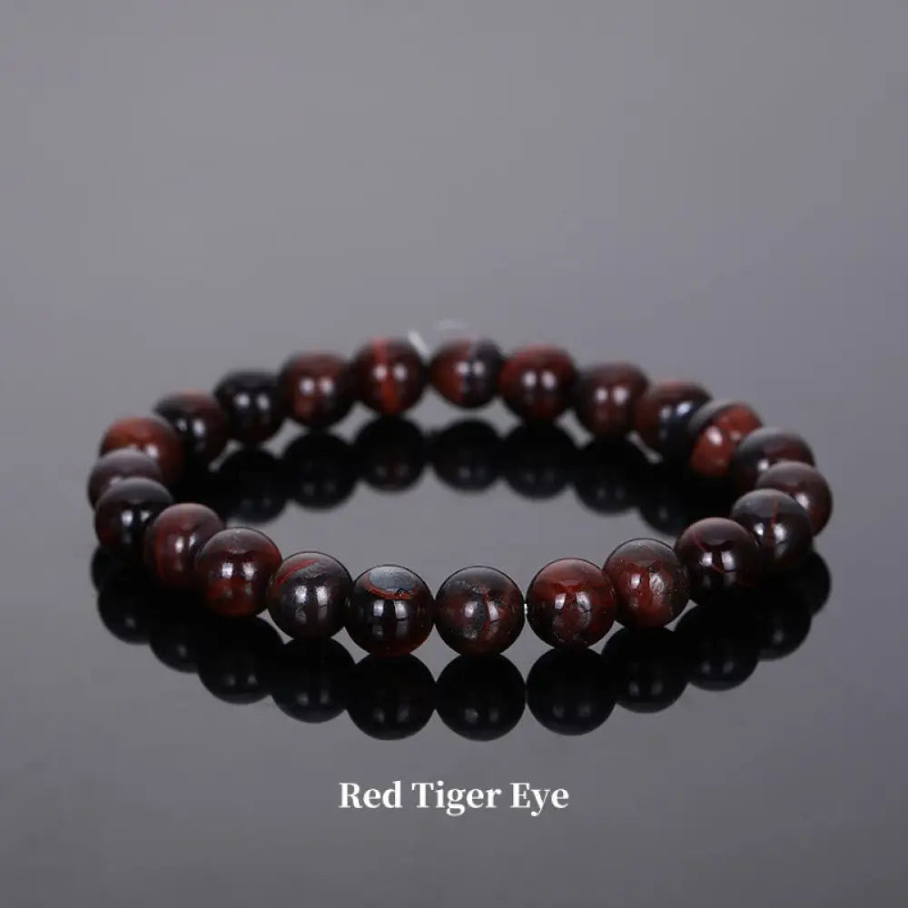 Buddha Stones Natural Stone Quartz Healing Beads Bracelet - BWOOOH - 6mm / Red Tiger Eye - Bracelet