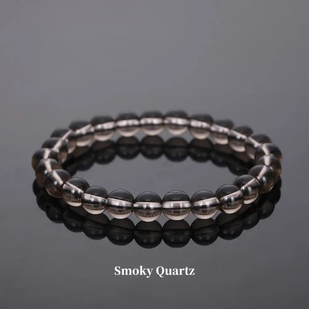Buddha Stones Natural Stone Quartz Healing Beads Bracelet - BWOOOH - 6mm / Smoky Quartz - Bracelet