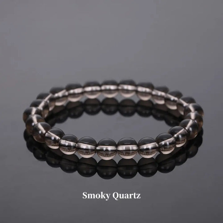 Buddha Stones Natural Stone Quartz Healing Beads Bracelet - BWOOOH - 6mm / Smoky Quartz - Bracelet
