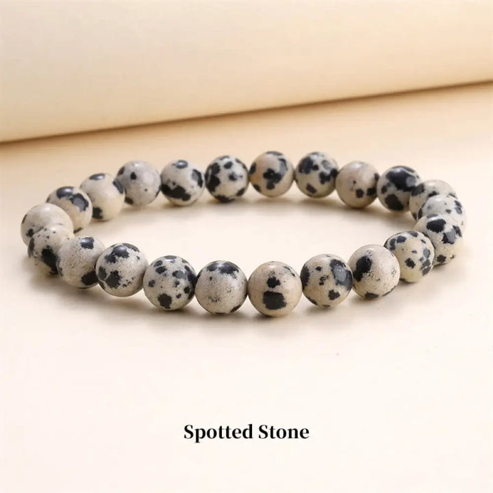 Buddha Stones Natural Stone Quartz Healing Beads Bracelet - BWOOOH - 6mm / Spotted Stone - Bracelet