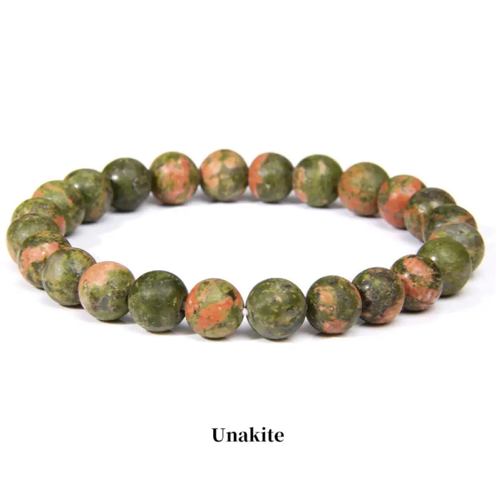 Buddha Stones Natural Stone Quartz Healing Beads Bracelet - BWOOOH - 6mm / Unakite - Bracelet