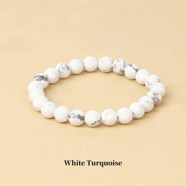 Buddha Stones Natural Stone Quartz Healing Beads Bracelet - BWOOOH - 6mm / White Turquoise - Bracelet