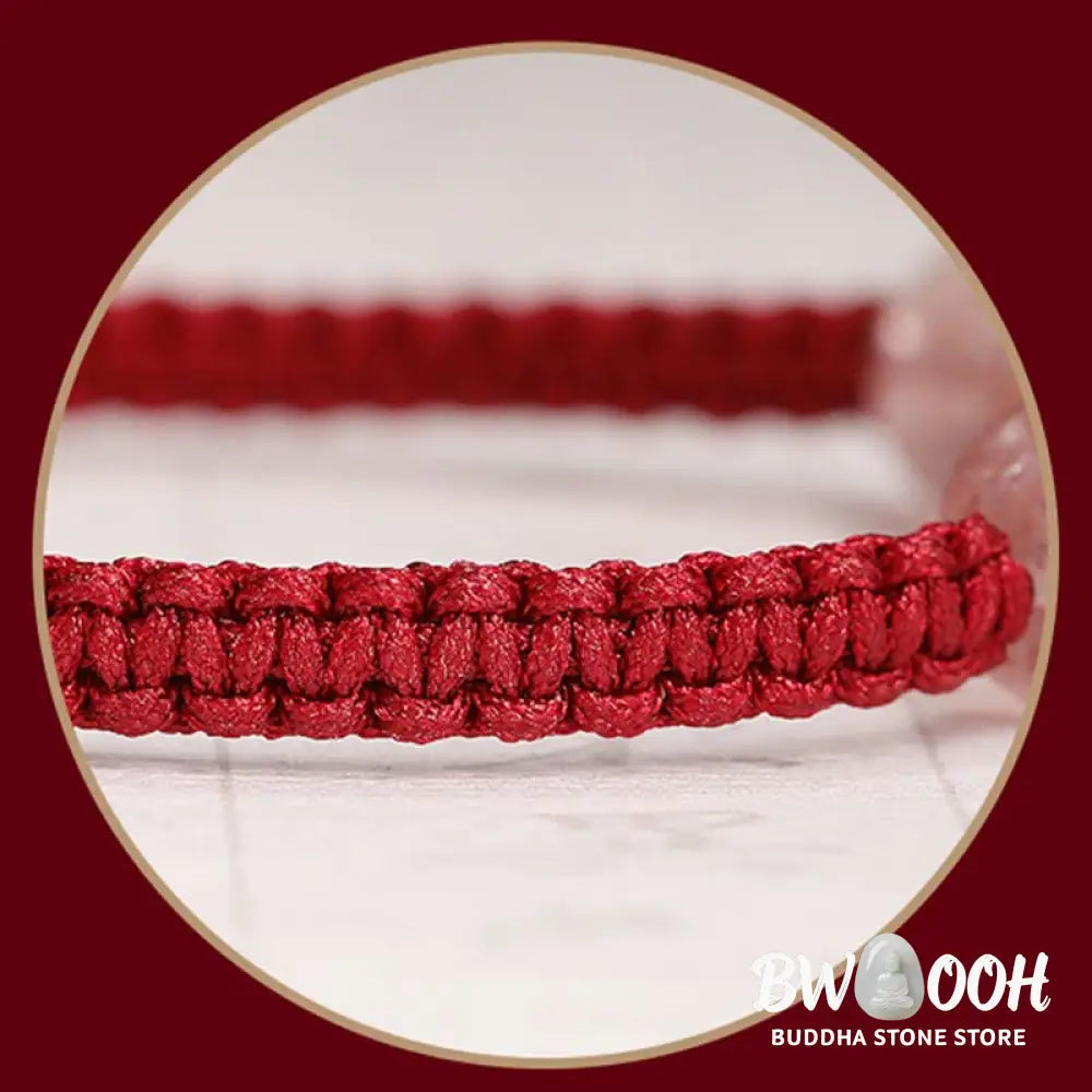 BWOOOH Natural Strawberry Quartz Crystal Love Red String Weave Bracelet Anklet | spiritual healing bracelet