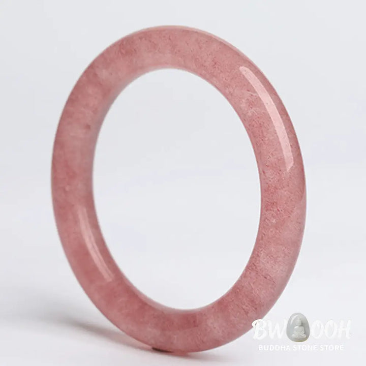Buddha Stones Natural Strawberry Quartz Love Healing Bracelet Bangle - Bracelet
