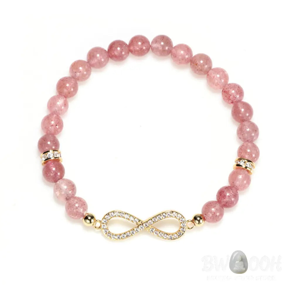 Buddha Stones Natural Strawberry Quartz Positivity Healing Bracelet - BWOOOH - Strawberry Quartz - Bracelet
