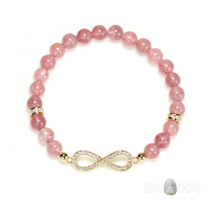 Buddha Stones Natural Strawberry Quartz Positivity Healing Bracelet - BWOOOH - Strawberry Quartz - Bracelet