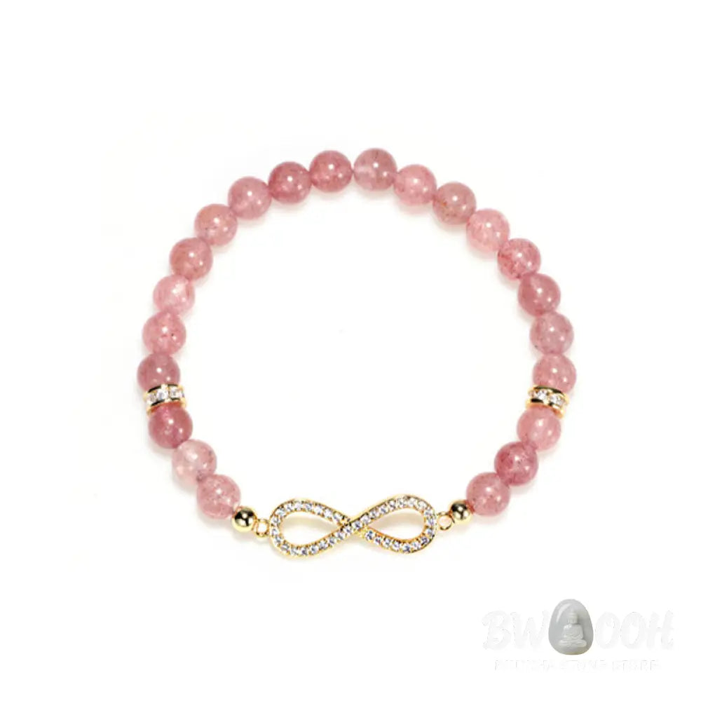 Buddha Stones Natural Strawberry Quartz Positivity Healing Bracelet - BWOOOH - Strawberry Quartz - Bracelet