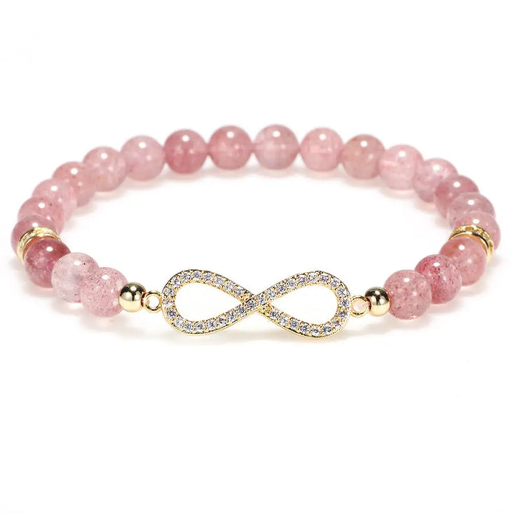 Buddha Stones Natural Strawberry Quartz Positivity Healing Bracelet - BWOOOH - Strawberry Quartz - Bracelet