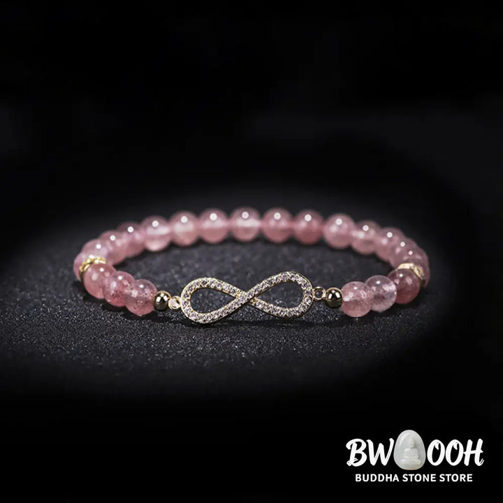 Buddha Stones Natural Strawberry Quartz Positivity Healing Bracelet - BWOOOH - Strawberry Quartz - Bracelet