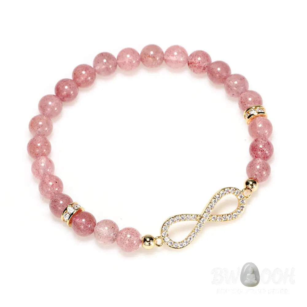 Buddha Stones Natural Strawberry Quartz Positivity Healing Bracelet - BWOOOH - Strawberry Quartz - Bracelet