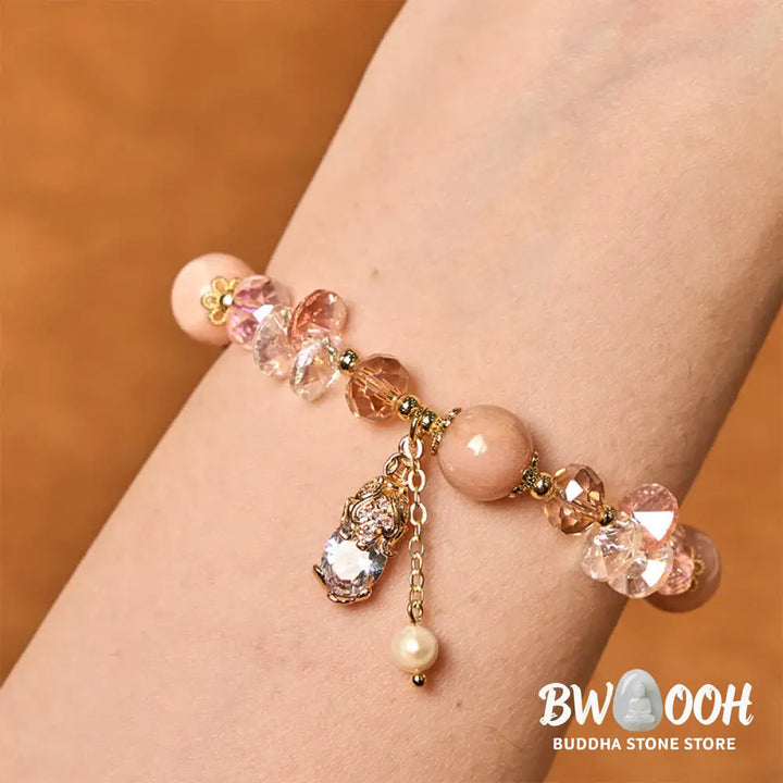 Buddha Stones Natural Sun Stone PiXiu Wealth Bracelet - BWOOOH - Sun Stone(Wrist Circumference: 15-17cm) - Bracelet