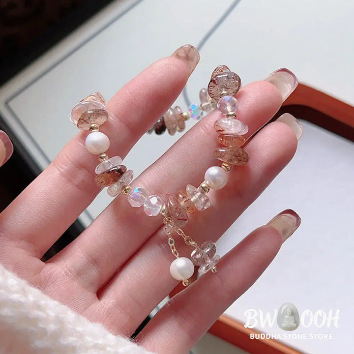Buddha Stones Natural Super Seven Crystal Irregular Small Pieces Positive Bracelet - BWOOOH - Super Seven Crystal(Wrist