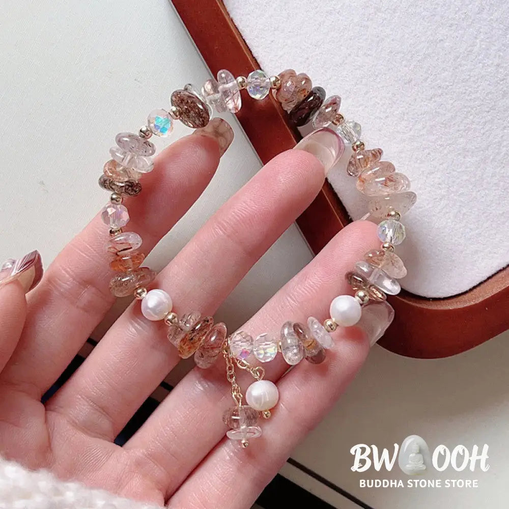 Buddha Stones Natural Super Seven Crystal Irregular Small Pieces Positive Bracelet - BWOOOH - Super Seven Crystal(Wrist