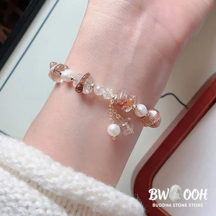 Buddha Stones Natural Super Seven Crystal Irregular Small Pieces Positive Bracelet - BWOOOH - Super Seven Crystal(Wrist