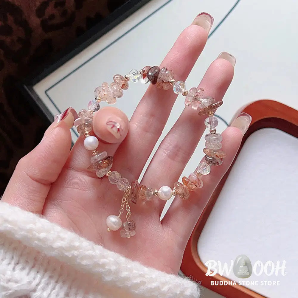 Buddha Stones Natural Super Seven Crystal Irregular Small Pieces Positive Bracelet - BWOOOH - Super Seven Crystal(Wrist