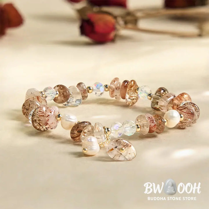 Buddha Stones Natural Super Seven Crystal Irregular Small Pieces Positive Bracelet - BWOOOH - Super Seven Crystal(Wrist