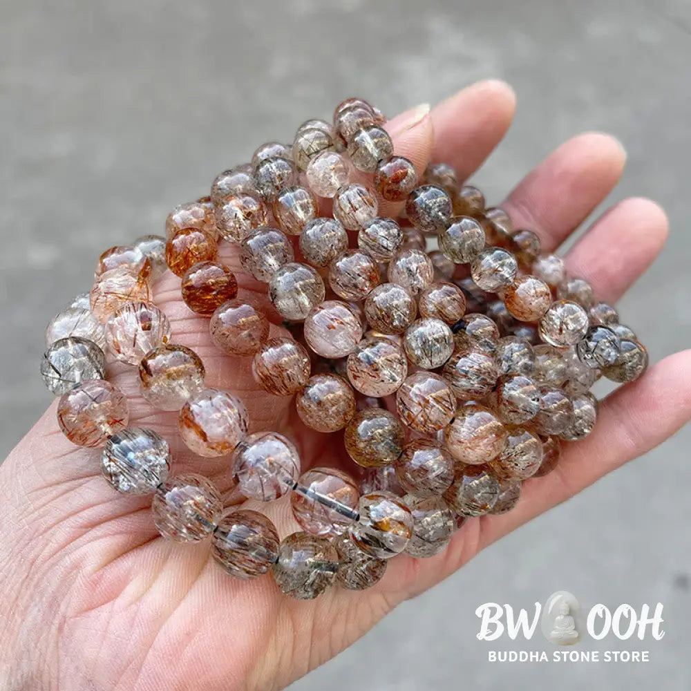Buddha Stones Natural Super Seven Crystal Positive Growth Bracelet - BWOOOH - Bracelet