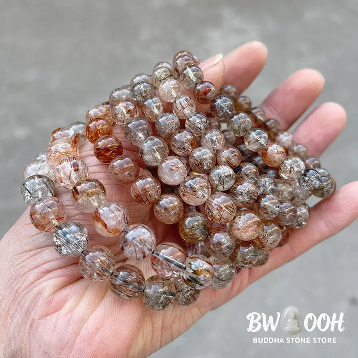 Buddha Stones Natural Super Seven Crystal Positive Growth Bracelet - BWOOOH - Bracelet