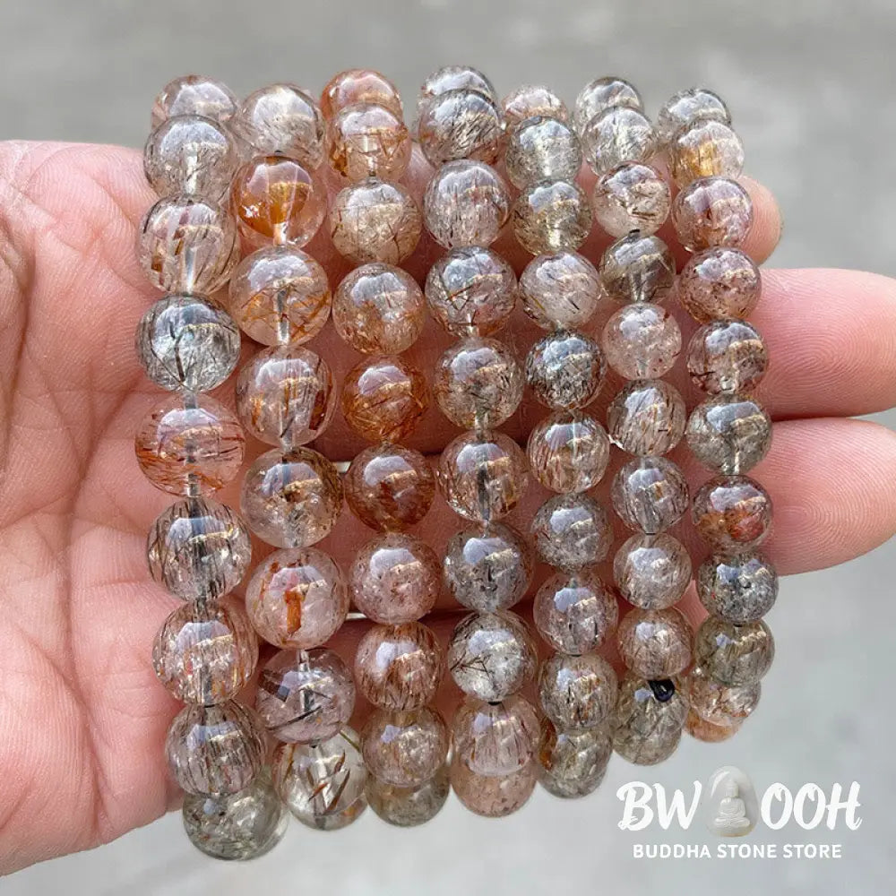 Buddha Stones Natural Super Seven Crystal Positive Growth Bracelet - BWOOOH - Bracelet