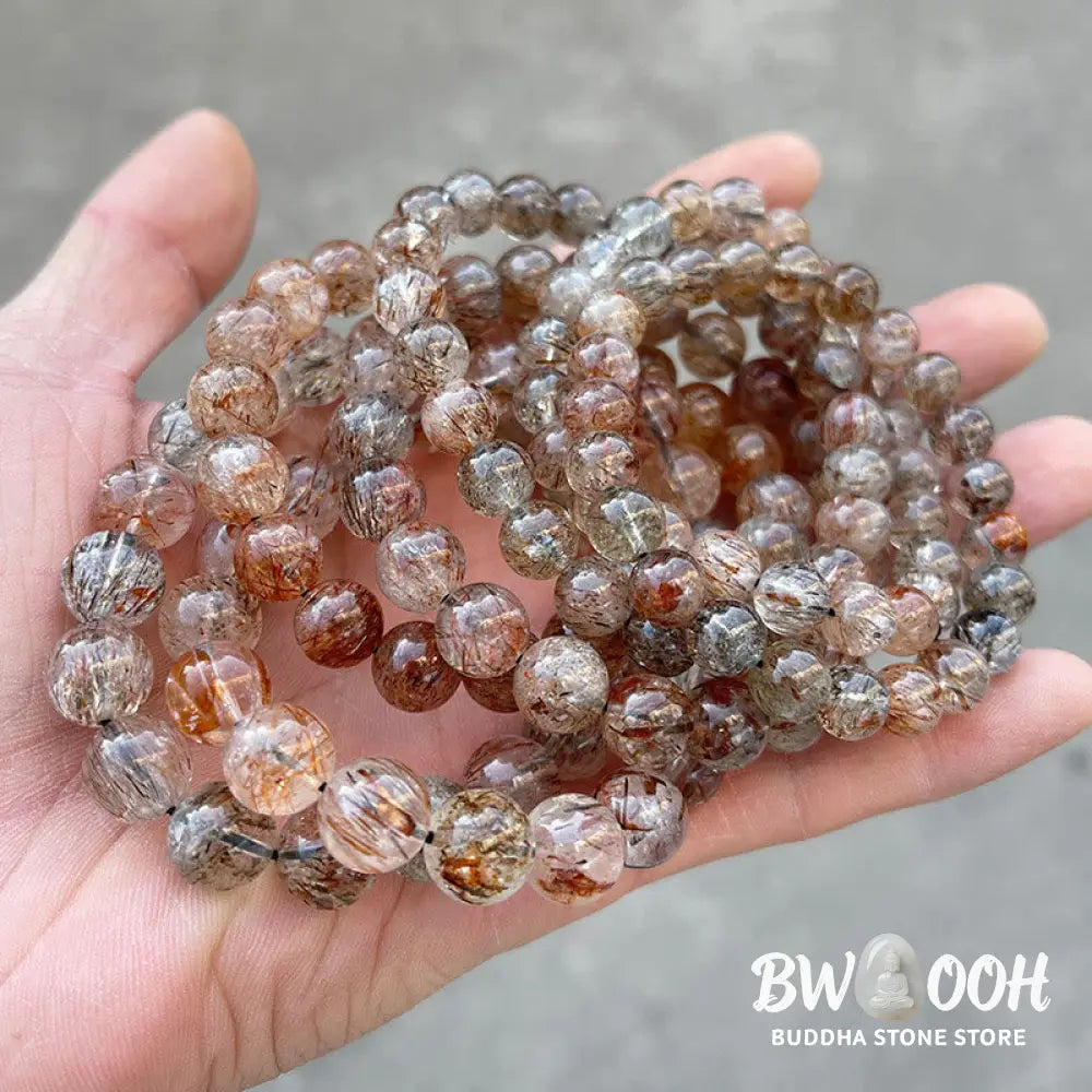 Buddha Stones Natural Super Seven Crystal Positive Growth Bracelet - BWOOOH - Bracelet