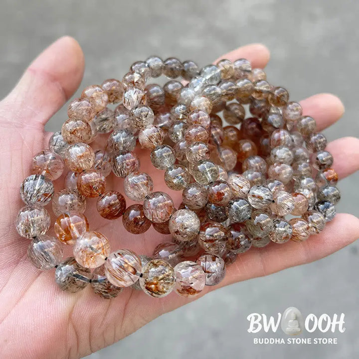 Buddha Stones Natural Super Seven Crystal Positive Growth Bracelet - BWOOOH - Bracelet