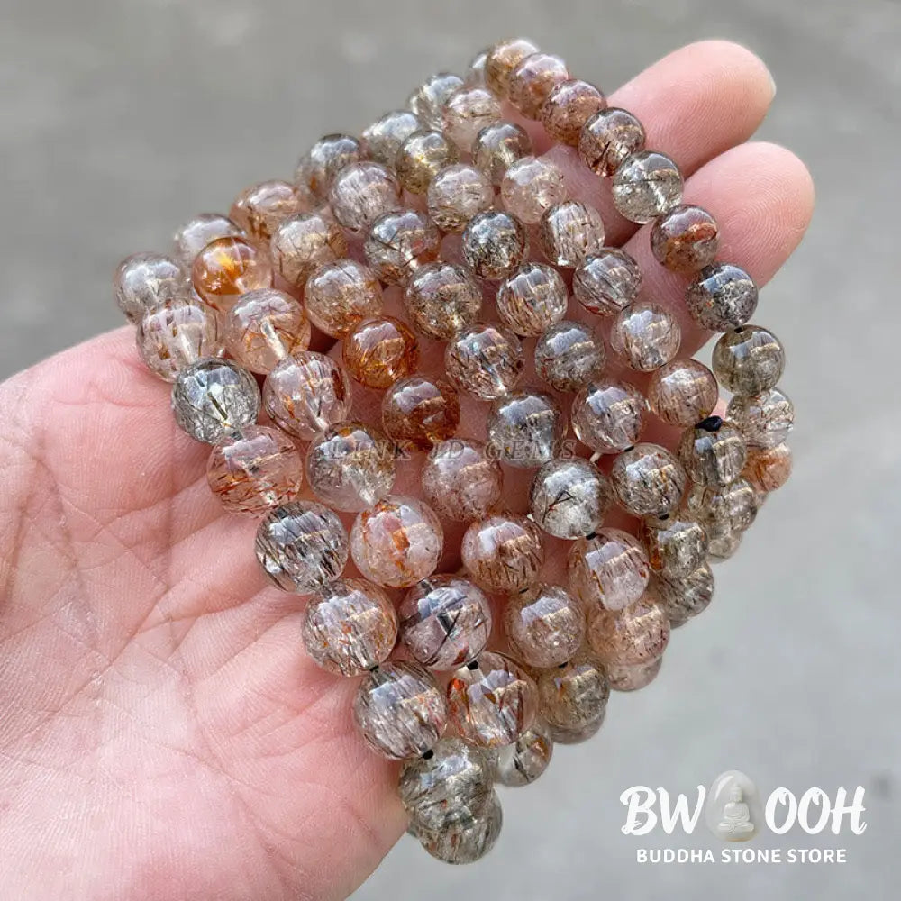 Buddha Stones Natural Super Seven Crystal Positive Growth Bracelet - BWOOOH - Bracelet