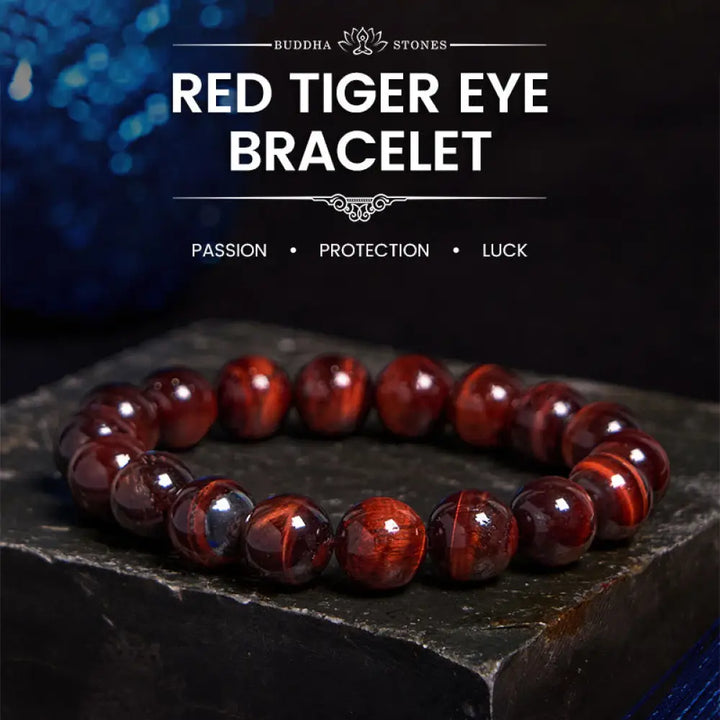 Buddha Stones Natural Tiger Eye Healing Bead Bracelet - BWOOOH - 10mm - Bracelet