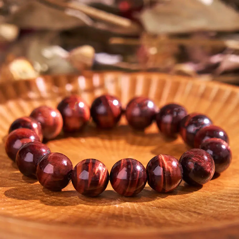 Buddha Stones Natural Tiger Eye Healing Bead Bracelet - BWOOOH - 12mm - Bracelet