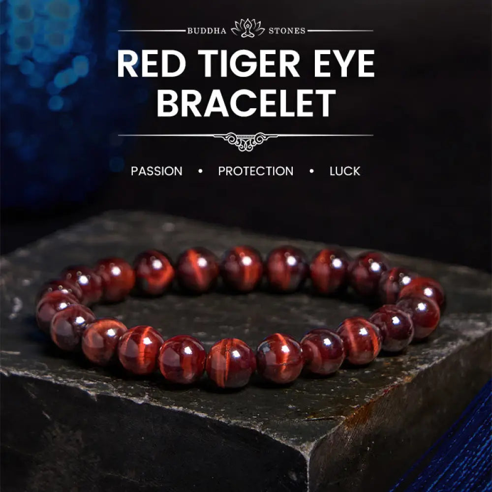 BWOOOH Natural Tiger Eye Healing Bead Bracelet - BWOOOH - 8mm - Bracelet