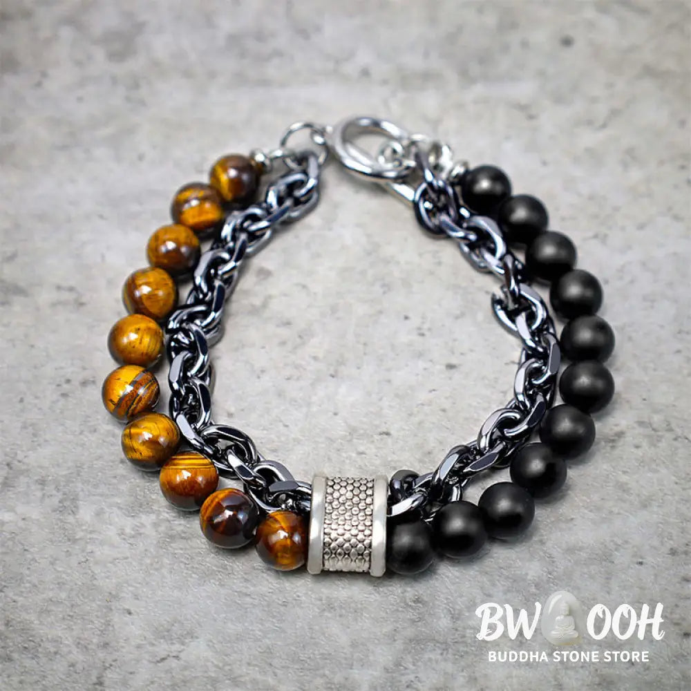 Buddha Stones Natural Tiger Eye Lazurite Protection Bracelet - BWOOOH - Bracelet