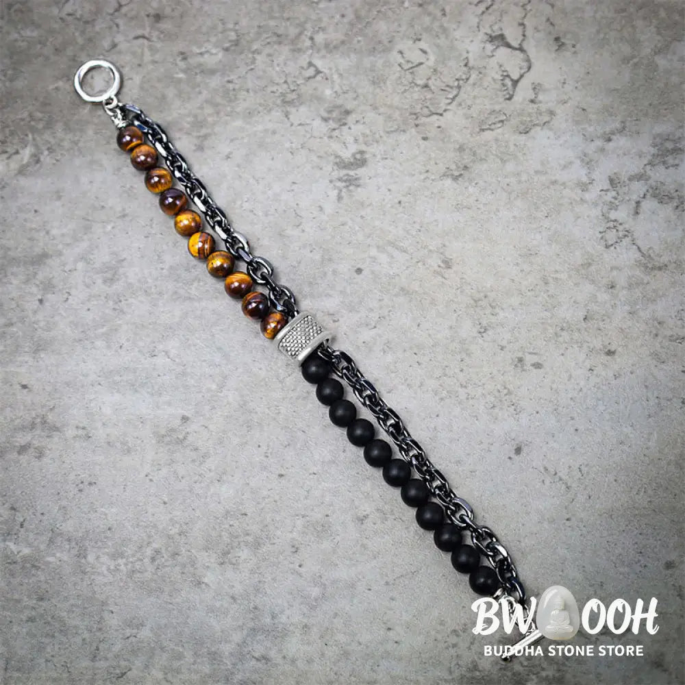 Buddha Stones Natural Tiger Eye Lazurite Protection Bracelet - BWOOOH - Bracelet