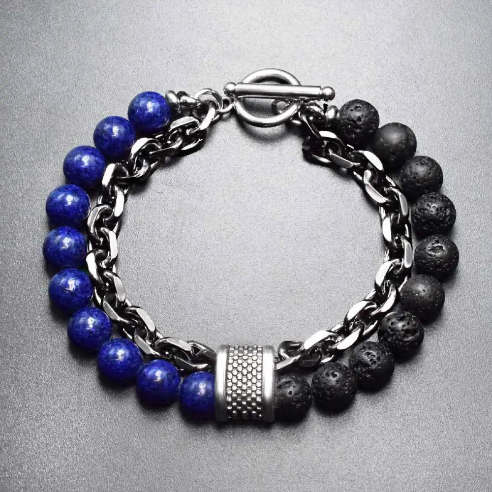 Buddha Stones Natural Tiger Eye Lazurite Protection Bracelet - BWOOOH - Lazulite - Bracelet