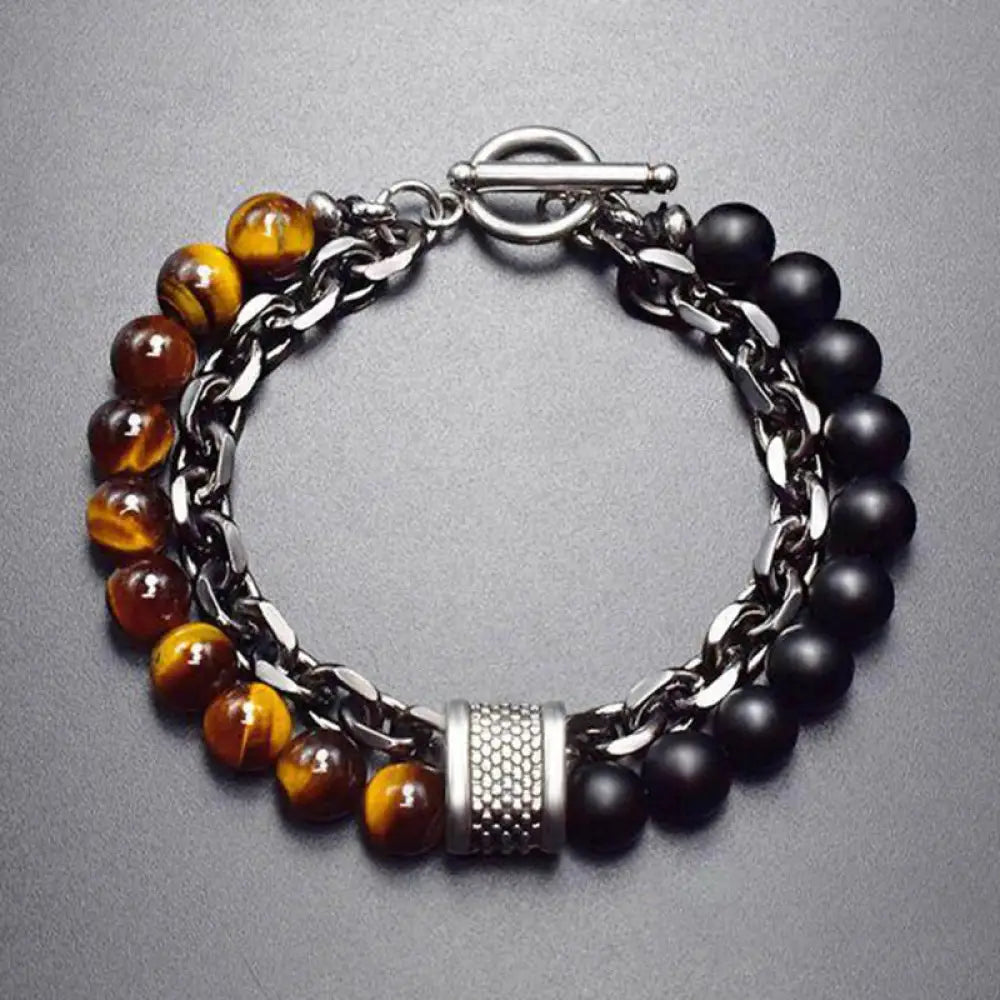 Buddha Stones Natural Tiger Eye Lazurite Protection Bracelet - BWOOOH - Tiger’s eye - Bracelet